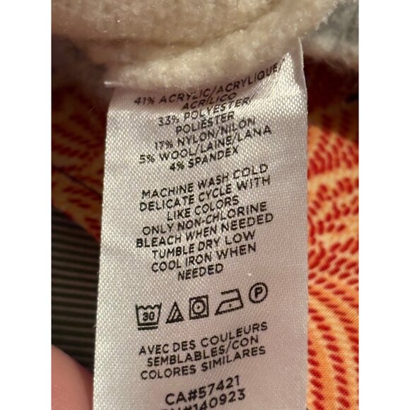 Loft Women's V-neck Long Sleeve Striped Sweater Wool Blend Size XL Green Gray - Picture 9 of 9